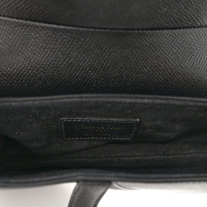 Christian Dior Grained Calfskin Mini Saddle Bag Black 5 of 10