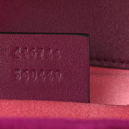 Gucci Velvet Matelasse Mini GG Marmont Shoulder Bag Fuchsia Violet Cyclamen 7 of 10