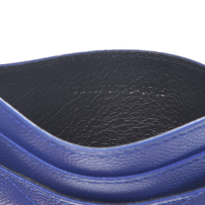 Saint Laurent Grain De Poudre Matelasse Monogram Credit Card Case Blue Majorelle 6 of 8