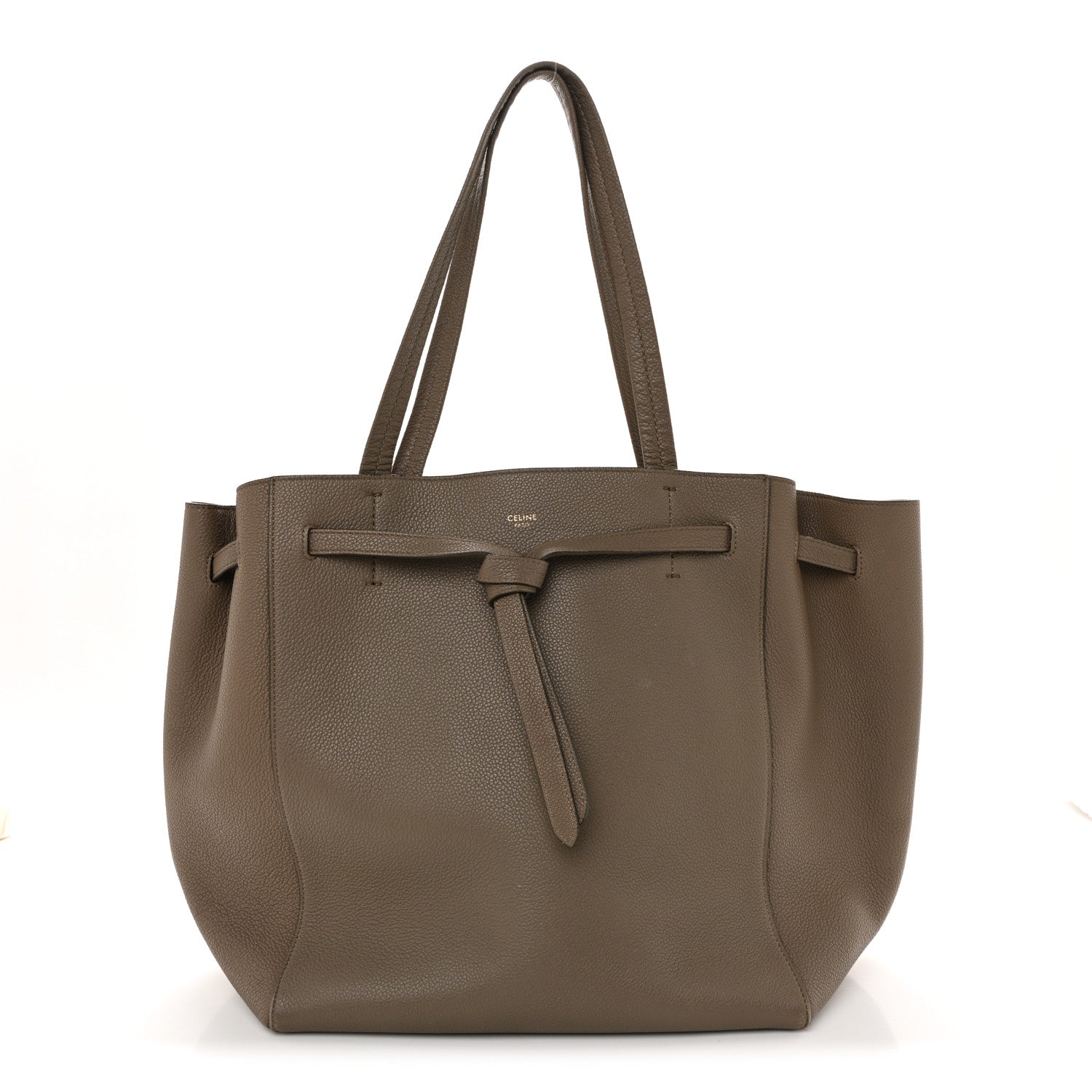Celine Soft Grained Calfskin Small Belt Cabas Phantom Taupe 1 of 11