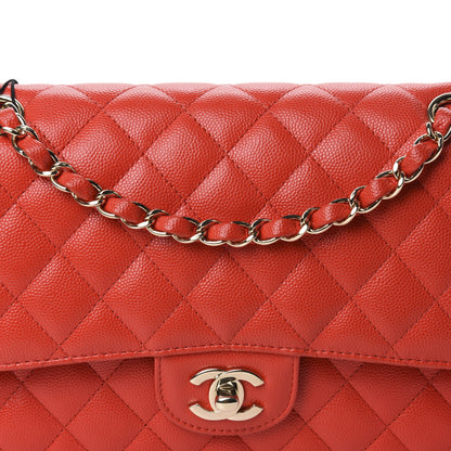 Chanel Caviar Quilted Medium Double Flap Red 10 of 11