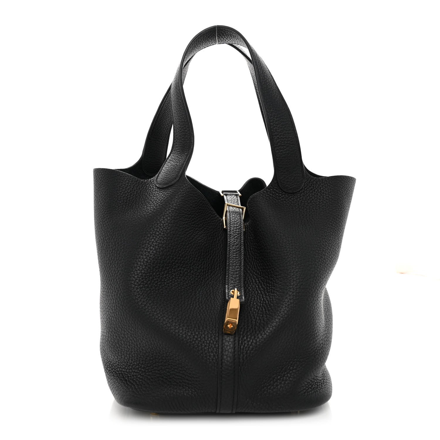 Hermes Taurillon Clemence Picotin Lock 22 MM Black 1 of 10