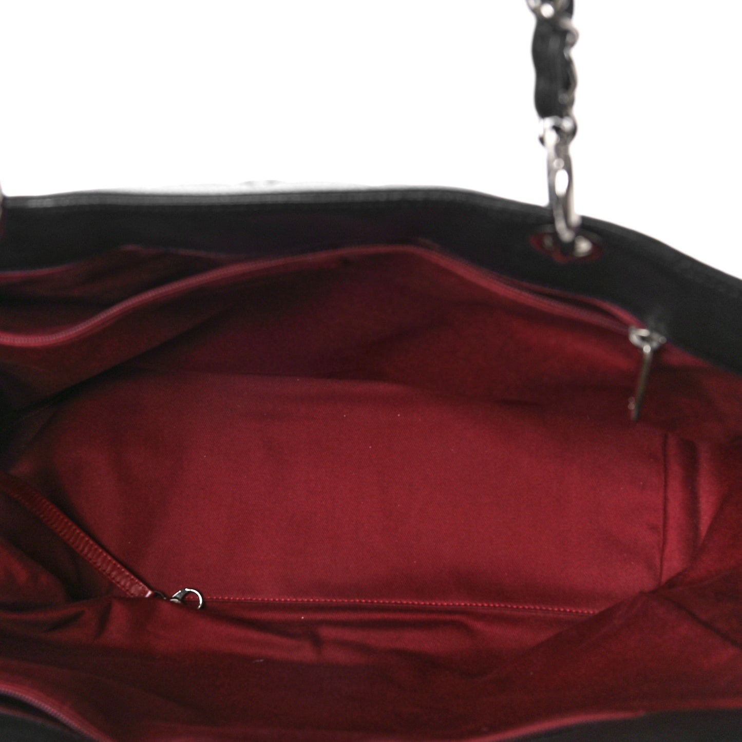 Caviar Quilted Shopping Tote Black