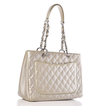 Chanel Caviar Quilted Grand Shopping Tote GST Pearl 3 of 12