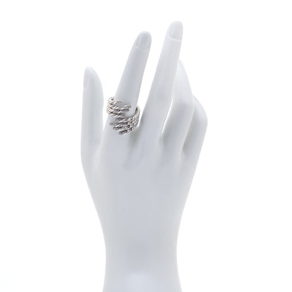 David Yurman Sterling Silver Diamond Willow Open Four Row Ring 56 7.5 2 of 4