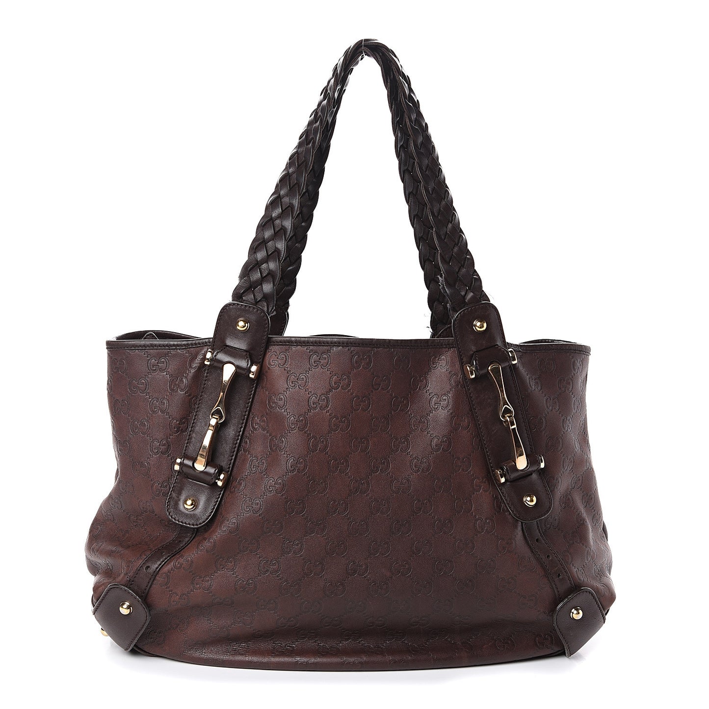 Guccissima Medium Pelham Shoulder Bag Dark Brown