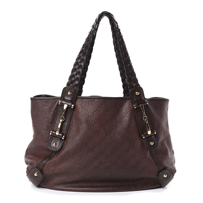 Gucci Guccissima Medium Pelham Shoulder Bag Dark Brown 1 of 8