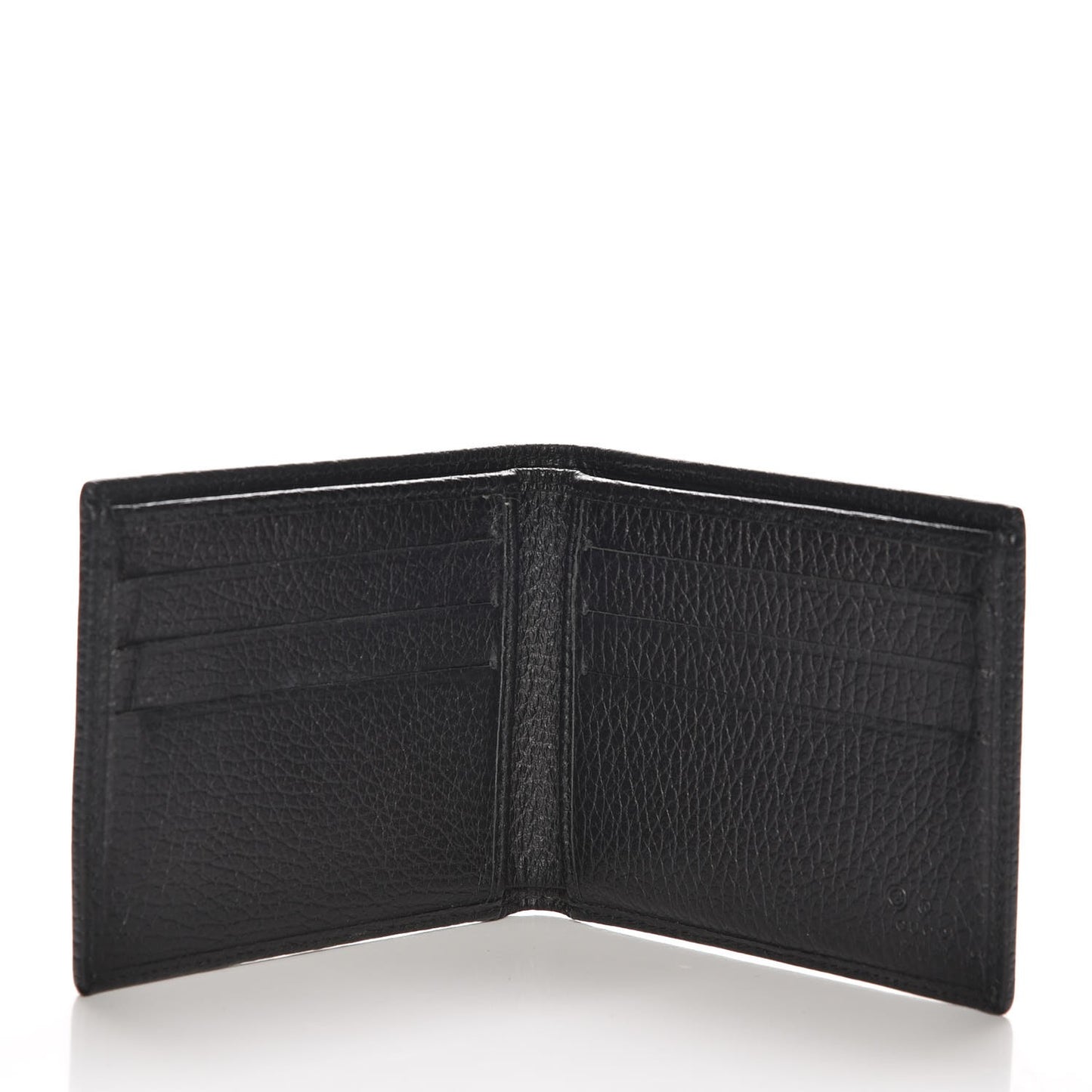 Crystal Monogram Dollar Calfskin Bi-Fold Wallet Light Cherry Black