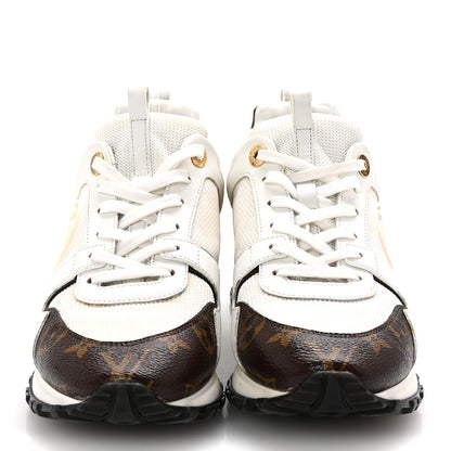 Louis Vuitton Calfskin Monogram Run Away Sneakers 38 White 3 of 9