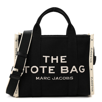 Marc Jacobs Jacquard Medium The Traveler Tote Bag Black 1 of 10