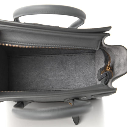 Celine Baby Drummed Calfskin Nano Luggage Kohl 5 of 9