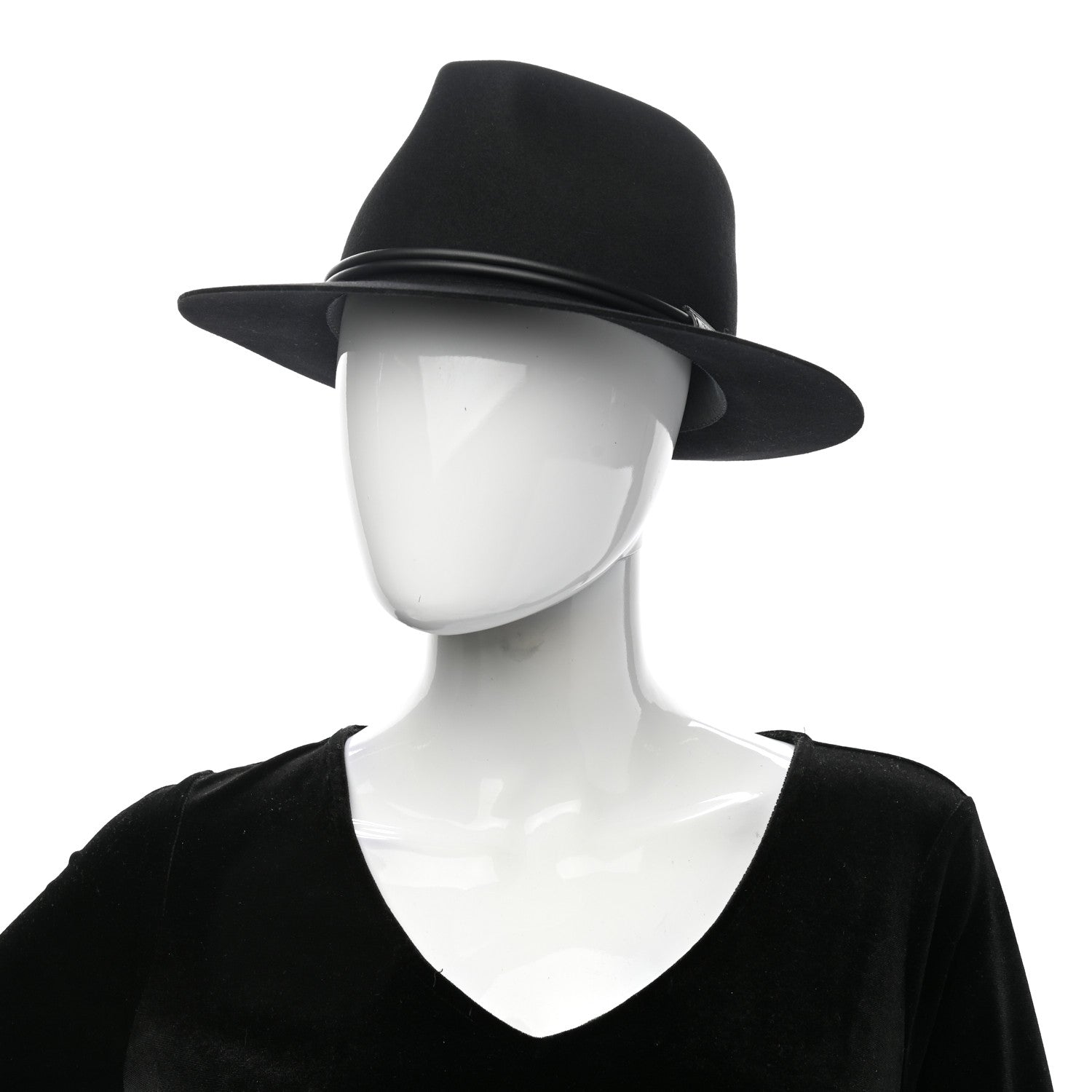 Hermes Felt Chapeau Duke Hat 58 Black 2 of 9