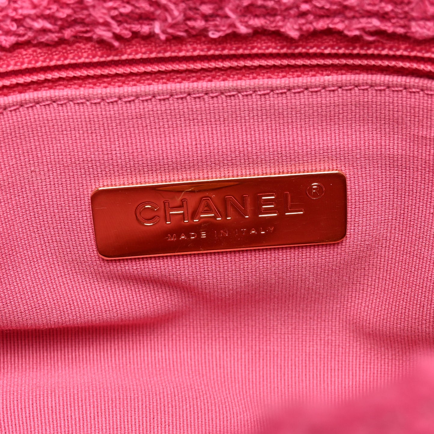 Tweed Quilted Medium Chanel 19 Flap Pink
