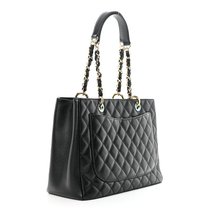 Chanel Caviar Quilted Grand Shopping Tote GST Black 3 of 10