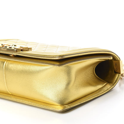 Chanel Metallic Patent Calfskin Medium Boy Flap Gold 7 of 12