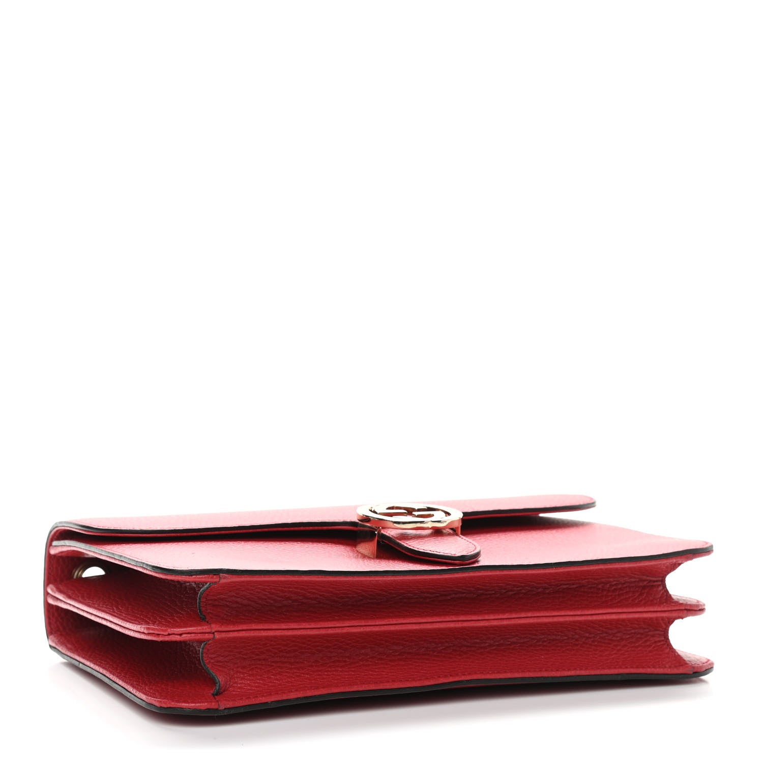 Gucci Dollar Calfskin Interlocking G Shoulder Bag Red 4 of 10