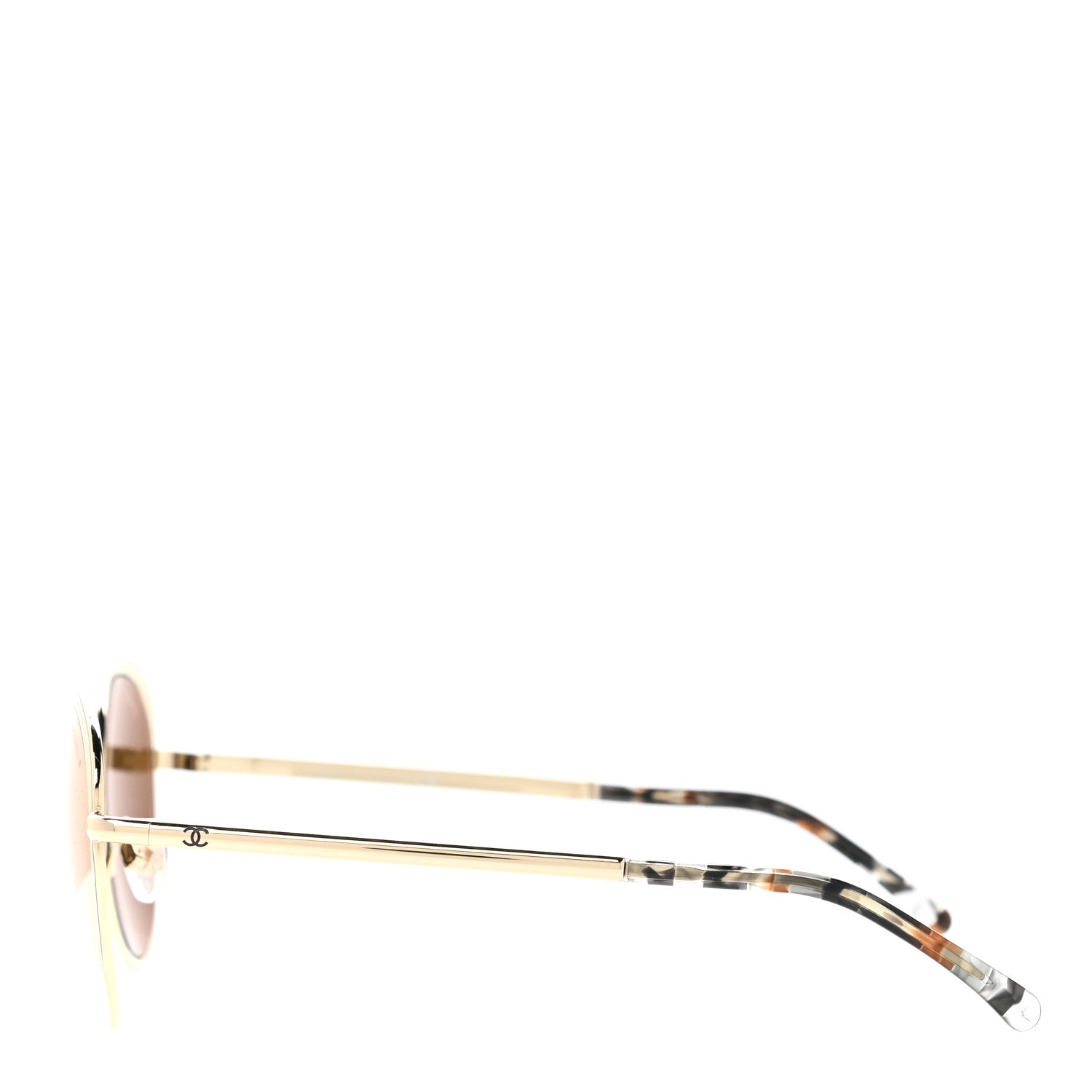 Chanel Round Mirror Sunglasses 4206 Gold 3 of 8