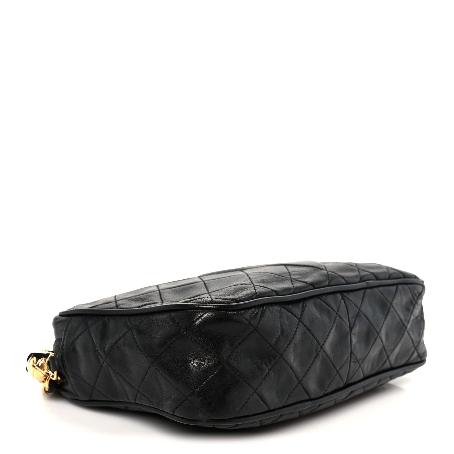 Chanel Lambskin Quilted Small Diamond CC Camera Case Black 4 of 11