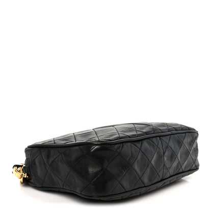 Chanel Lambskin Quilted Small Diamond CC Camera Case Black 4 of 11