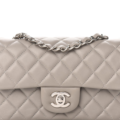 Chanel Lambskin Quilted Mini Rectangular Flap Grey 10 of 11