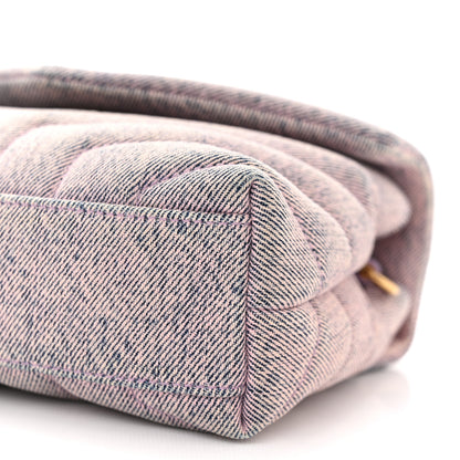 Saint Laurent Denim Y Quilted Monogram Toy Loulou Crossbody Bag Bleached Lilac 10 of 11