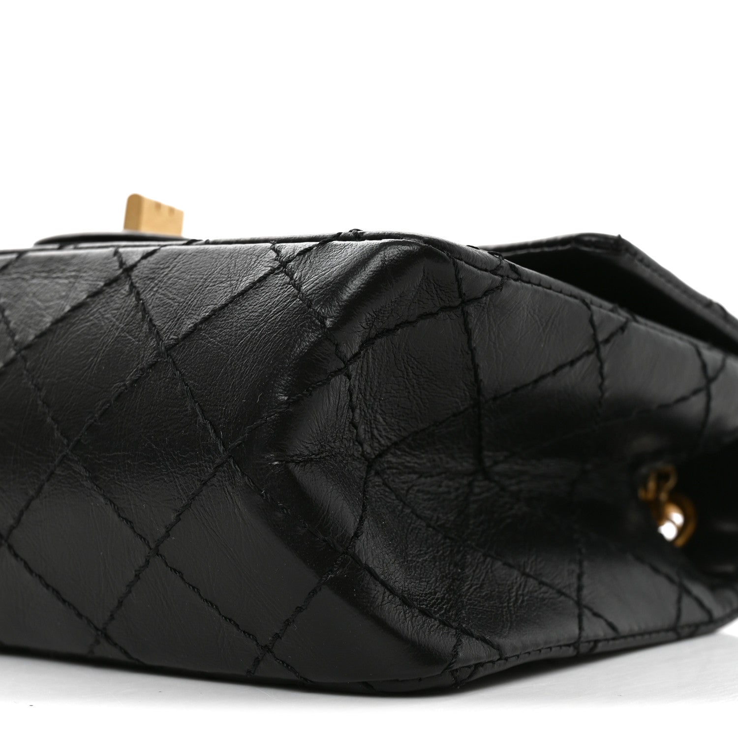 Chanel Aged Calfskin Quilted 2.55 Reissue Mini Flap Black 10 of 11