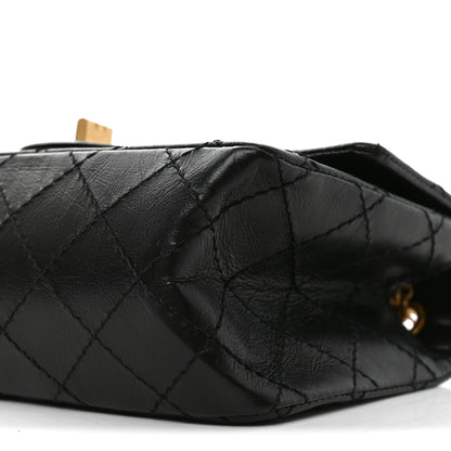 Chanel Aged Calfskin Quilted 2.55 Reissue Mini Flap Black 10 of 11