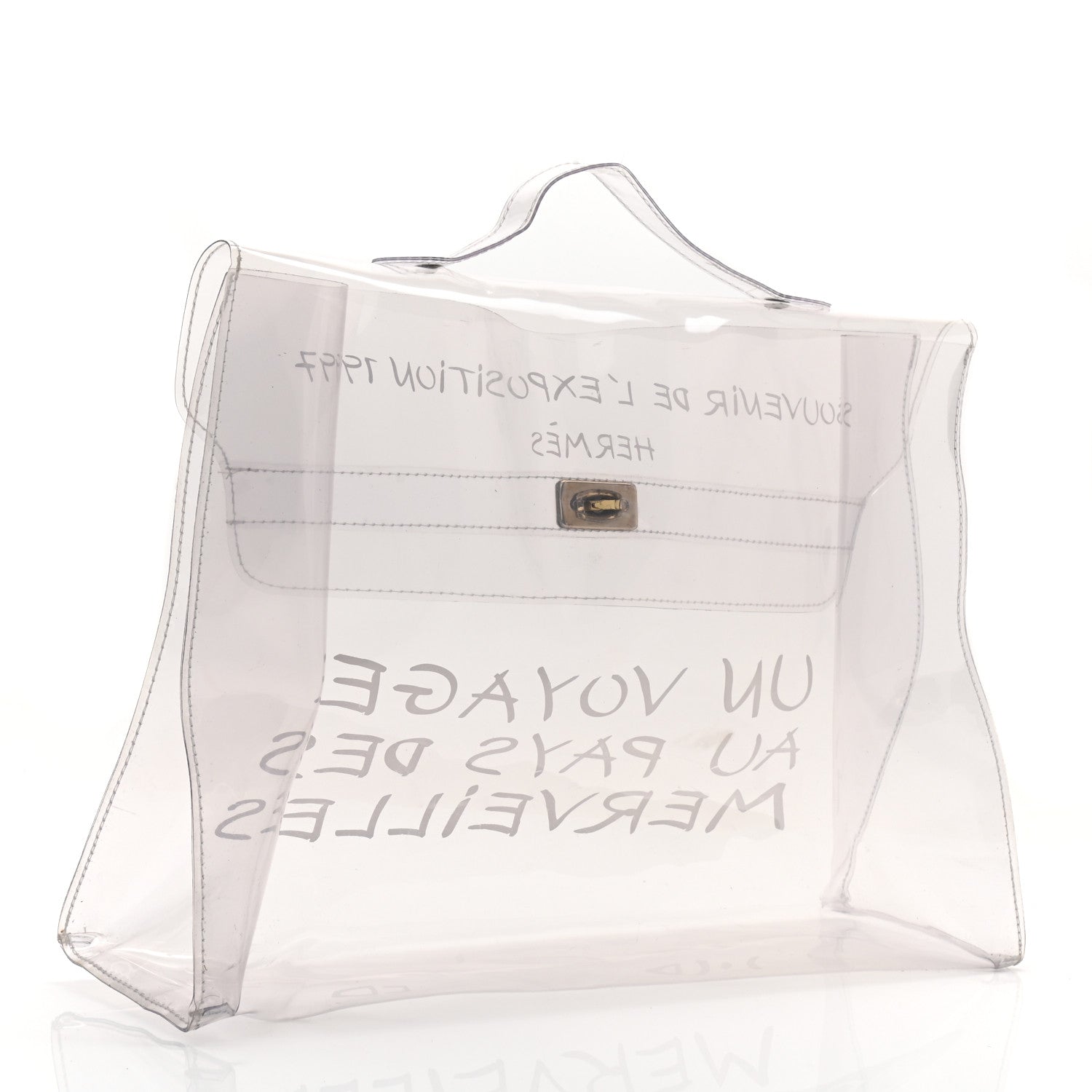 Hermes Vinyl Souvenir De L'Exposition Kelly Transparent 3 of 11