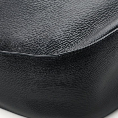 The Row Grained Calfskin Drawstring Bucket Bag Black 9 of 10