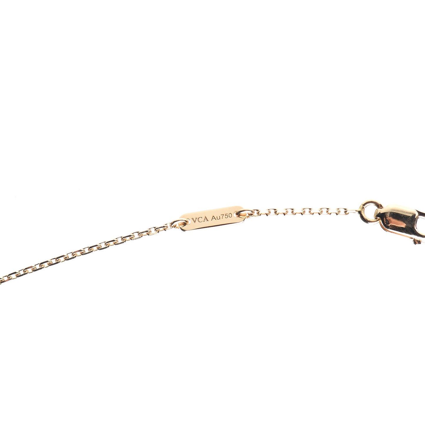 18K Yellow Gold Mother of Pearl Sweet Alhambra Butterfly Pendant Necklace