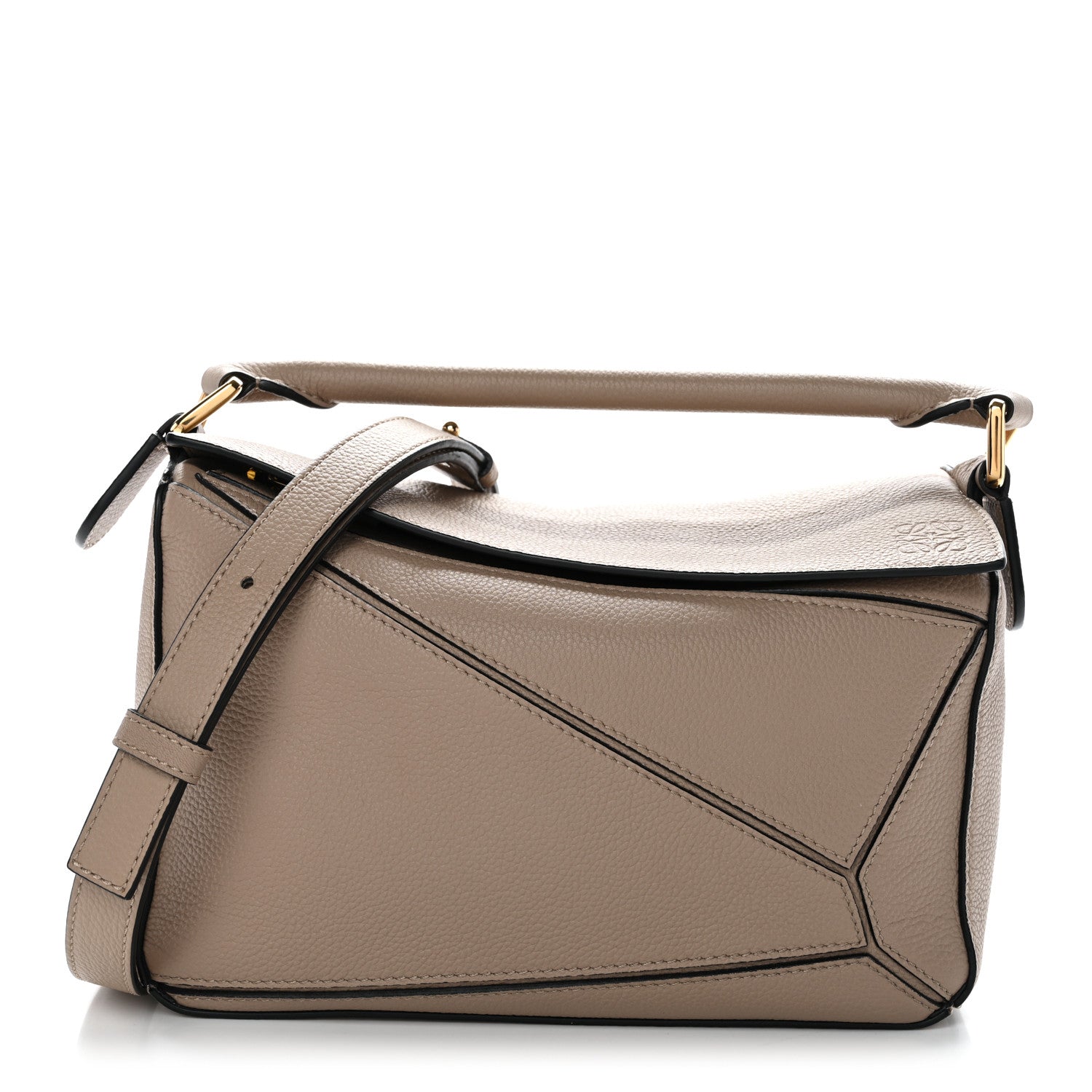 Loewe Grained Calfskin Small Puzzle Bag Sand 1 of 10