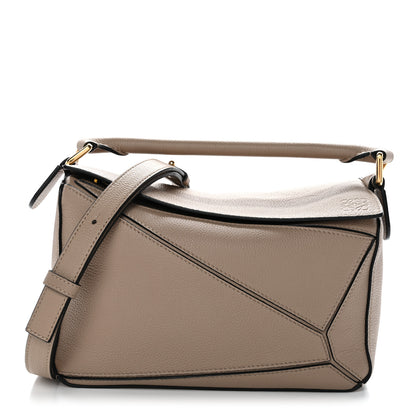 Loewe Grained Calfskin Small Puzzle Bag Sand 1 of 10