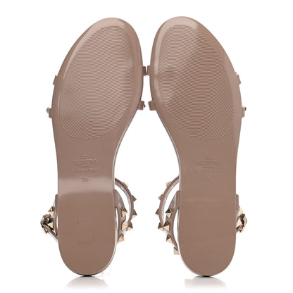 Valentino Garavani PVC Jelly Rockstud Caged Sandals 39 Poudre 4 of 4