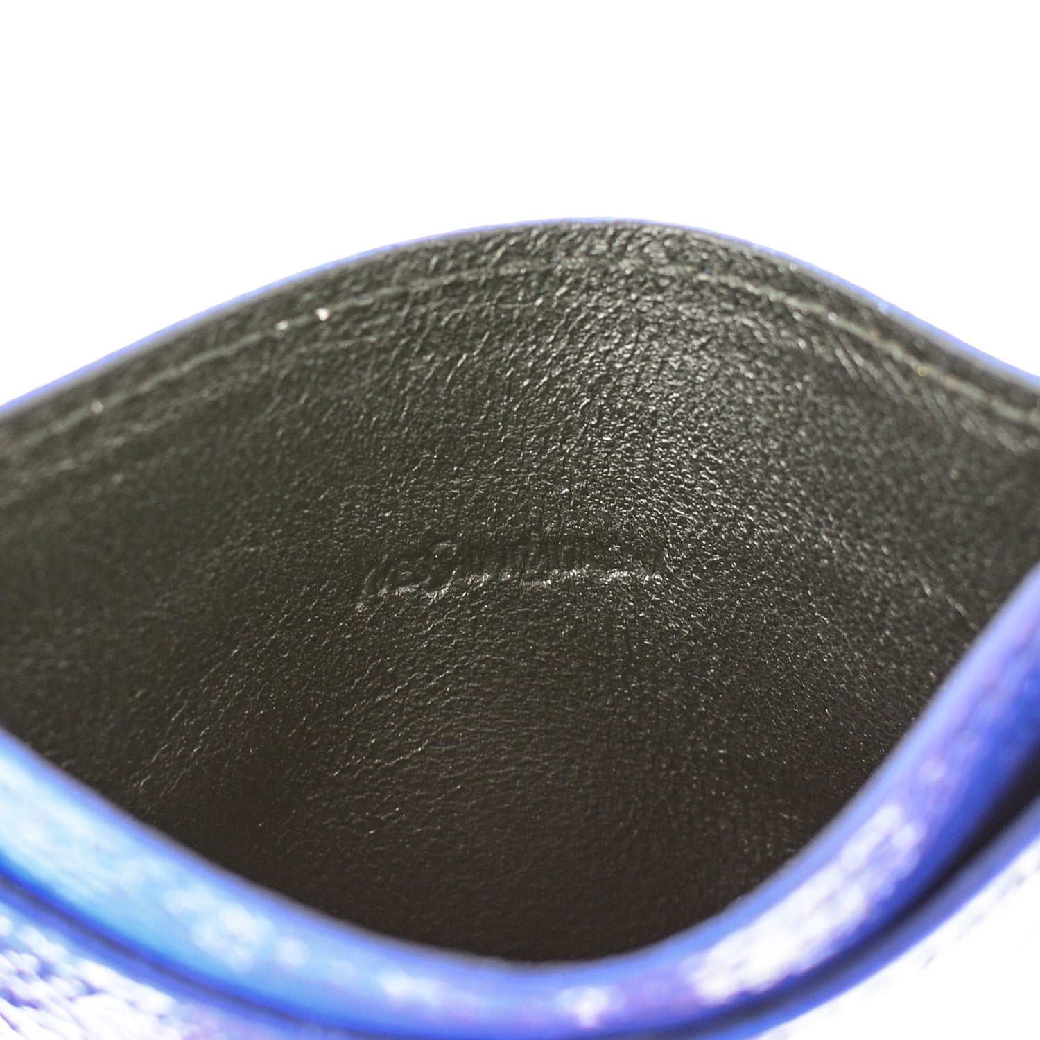 Saint Laurent Textured Patent Belle De Jour Card Case Royal Blue 6 of 7
