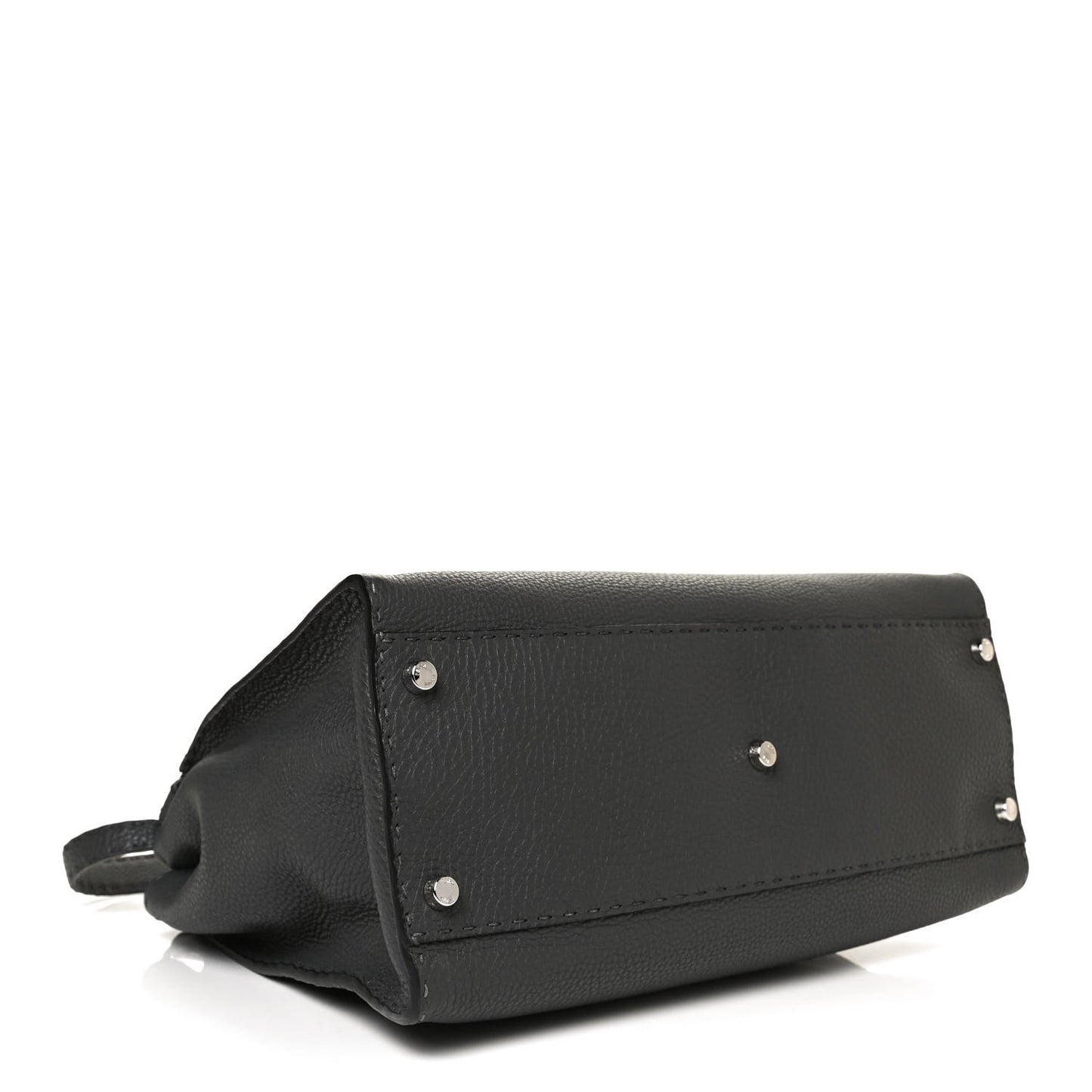 Cuoio Romano Selleria Bi-Color Large Peekaboo Iconic Satchel Asfalto Latte
