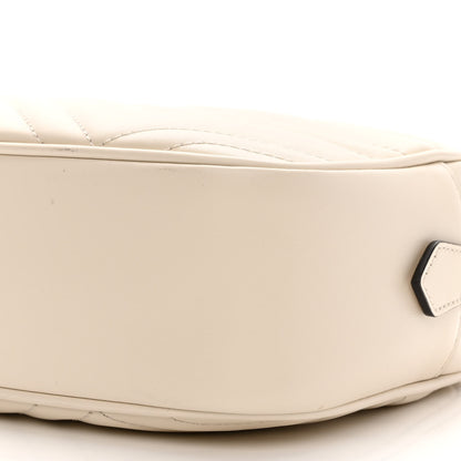 Gucci Calfskin Matelasse Small GG Marmont Chain Shoulder Bag White 10 of 10