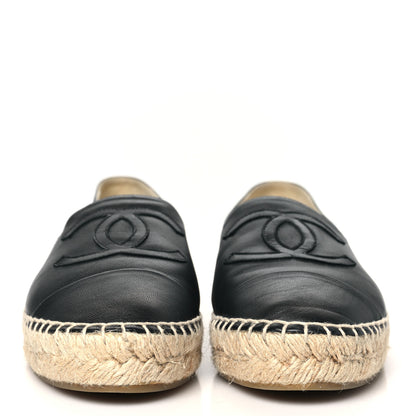 Chanel Lambskin CC Espadrilles 38 Black 3 of 11