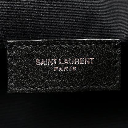 Saint Laurent Linen Canvas Teddy Shopping Bag Black 6 of 9