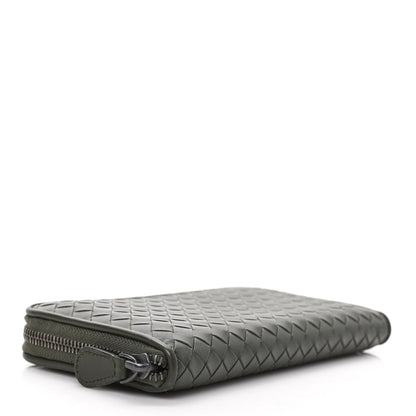 Bottega Veneta Nappa Intrecciato Zip Around Wallet Khaki 4 of 6