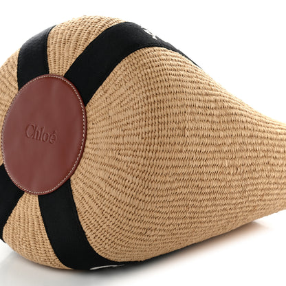 Chloe Raffia Large Woody Tote Black 8 of 8