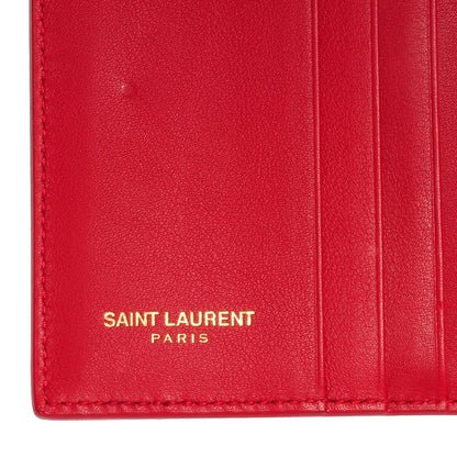 Saint Laurent Calfskin Classic Y Compact Wallet Red 7 of 7