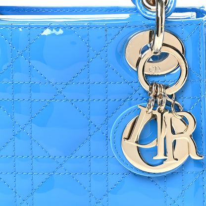 Christian Dior Patent Cannage Mini Lady Dior Blue Dior Blue 7 of 9