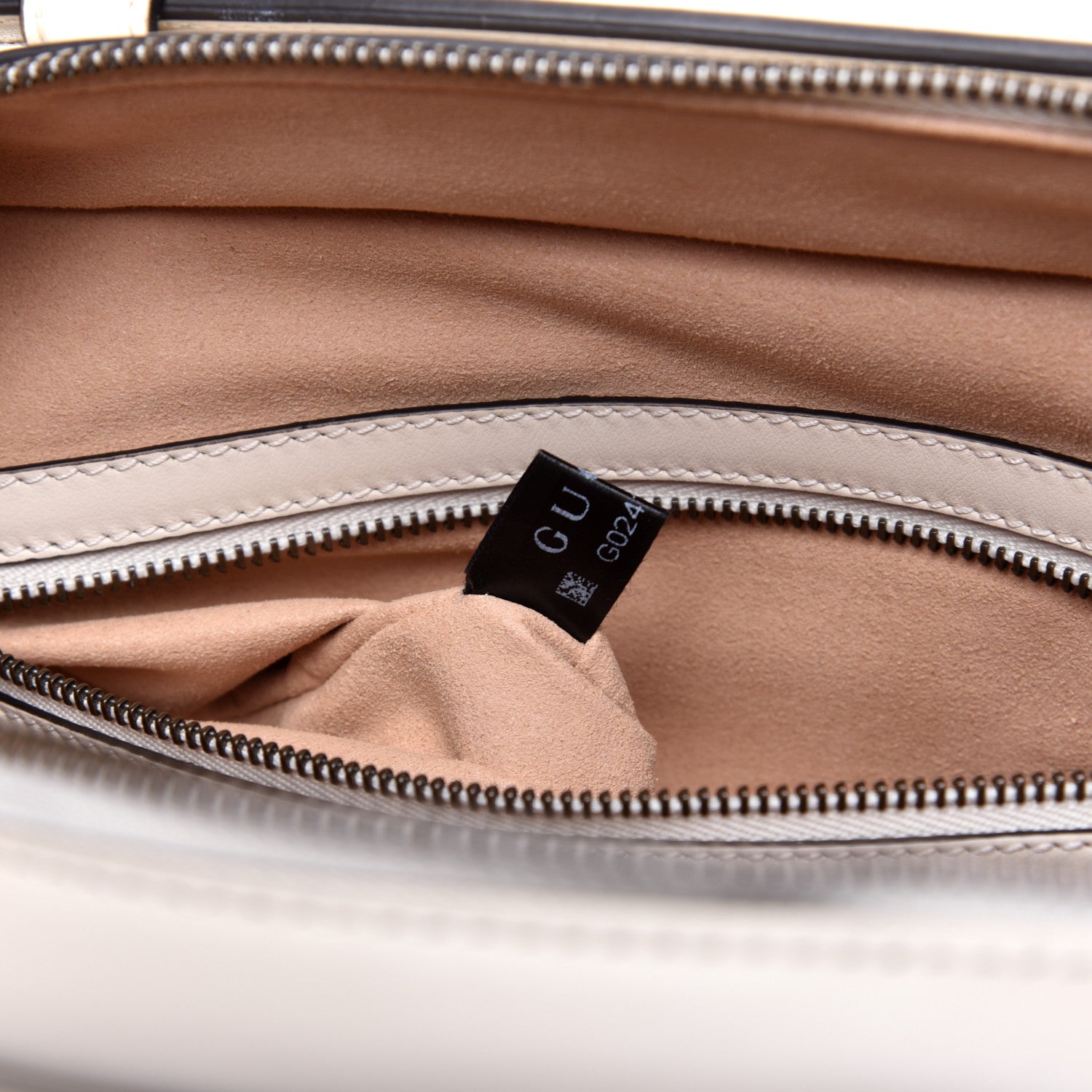 Gucci Calfskin Matelasse Sylvie Web Small GG Marmont Top Handle Shoulder Bag White 10 of 11