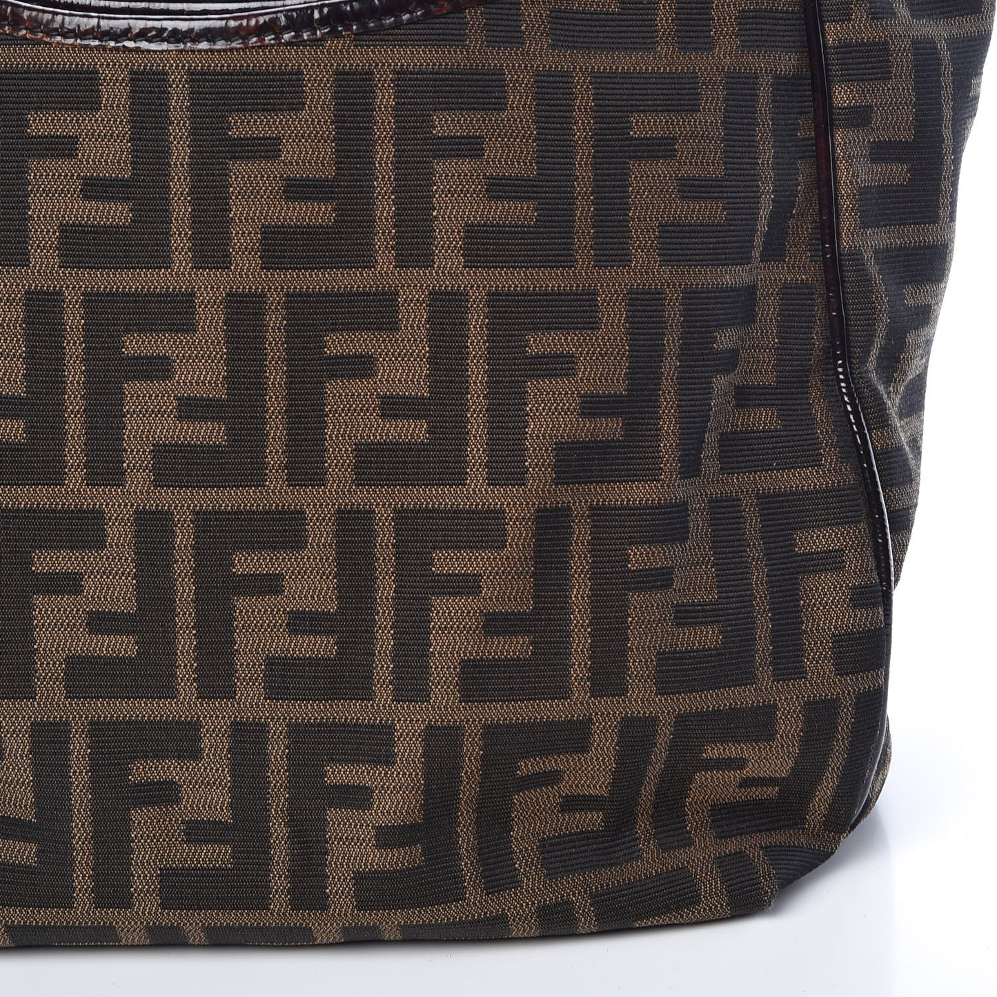Zucca Patent Small Chef Shopping Tote Tobacco Moro