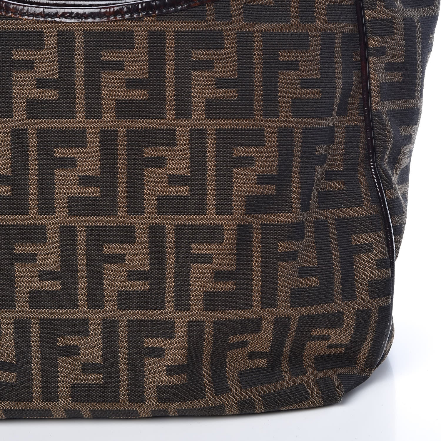 Fendi Zucca Patent Small Chef Shopping Tote Tobacco Moro 10 of 12