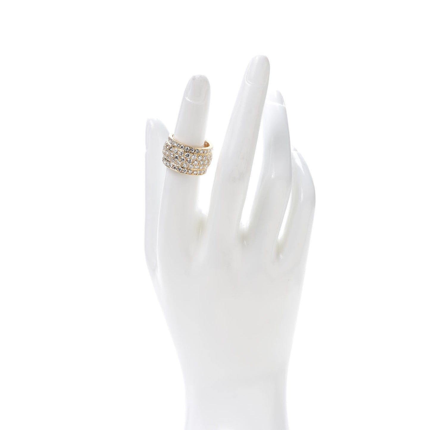 18K Yellow Gold Diamond Nigeria Band Ring 52 6