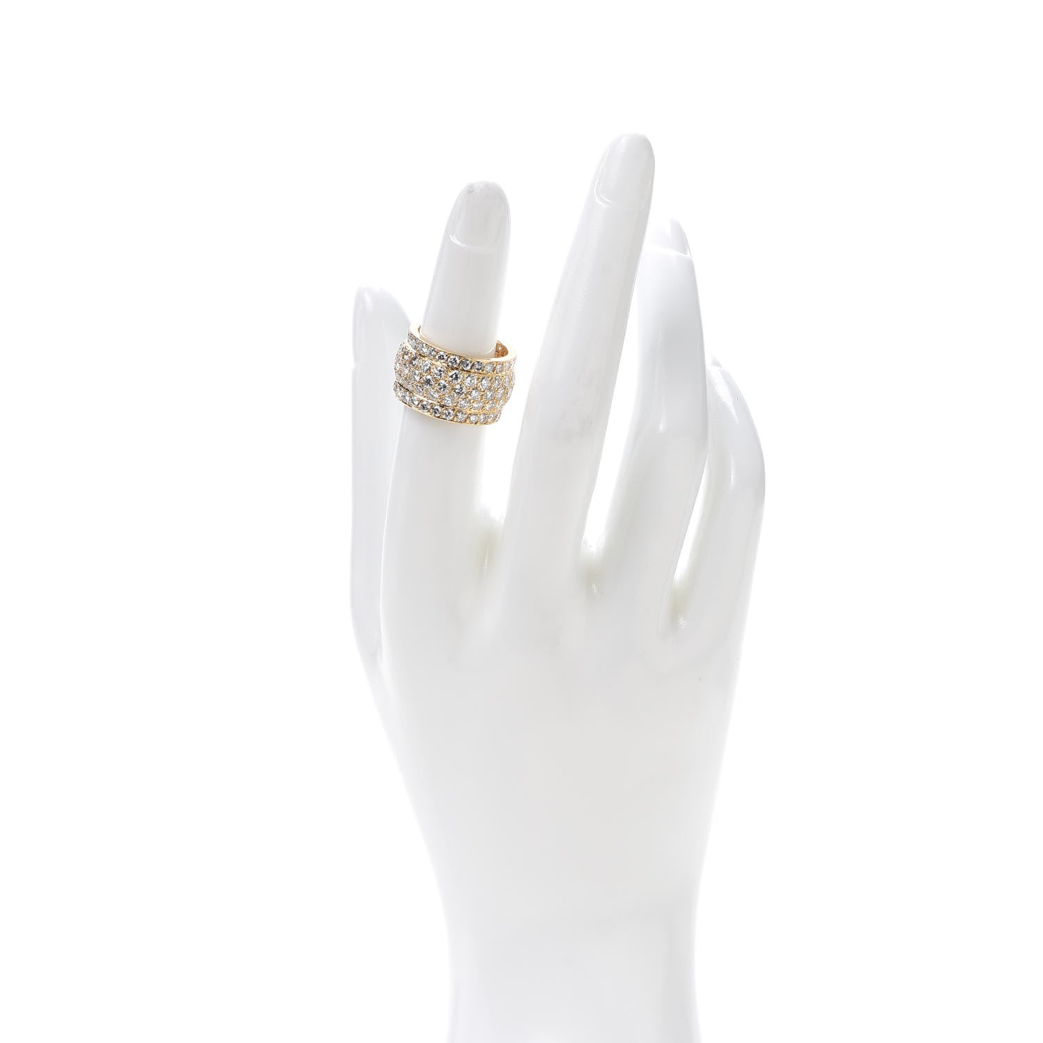 Cartier 18K Yellow Gold Diamond Nigeria Band Ring 52 6 2 of 5