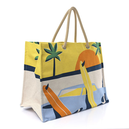 Hermes Canvas Apres la Vague Beach Bag 3 of 9