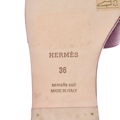 Hermes Epsom Oran Sandals 36 Pink 6 of 10