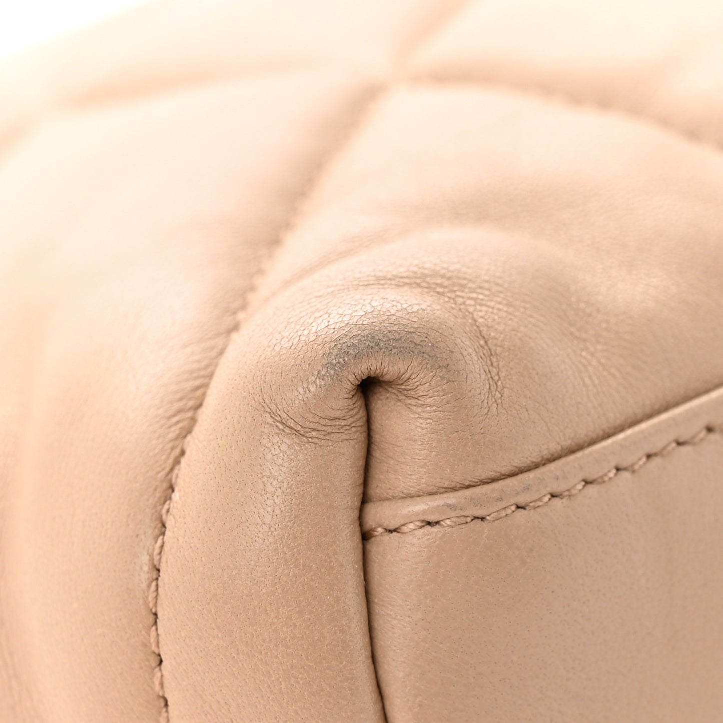 Lambskin Quilted Toy Loulou Puffer Monogram Chain Satchel Dark Beige